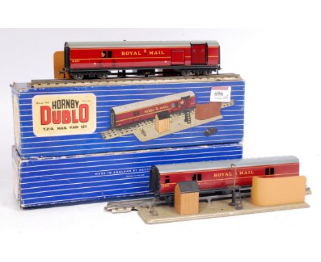 2 Hornby Dublo 3-rail TPO sets, one missing green push button (G-BG)