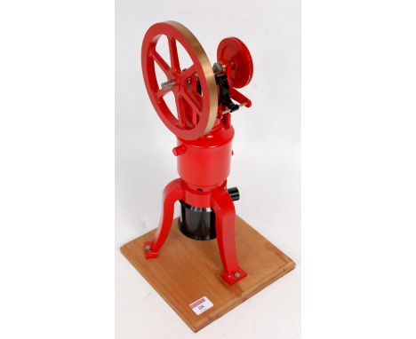 Baileys Bee Vertical Concentric Hot Air or Gas Engine, finished in red, comprising of vertical engine constructed from gun me