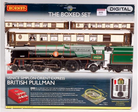 A Hornby R1073 Digital train set Orient Express with Clan Line engine and tender, appears complete except for Trak Mat, all i