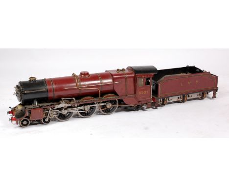 A near complete 2½ inch gauge LMS No.6201 'Princess Royal Class' live steam 4-6-2 engine and 6 wheel un-braked tender, built 