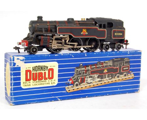 A Hornby Dublo EDL18 standard tank engine BR lined black No. 80054, a clean example (G-BFG)