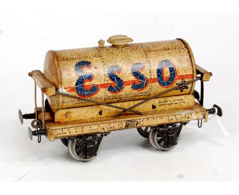 Bassett-Lowke Winteringham Esso tank wagon, very crazed and with some chips (G)
