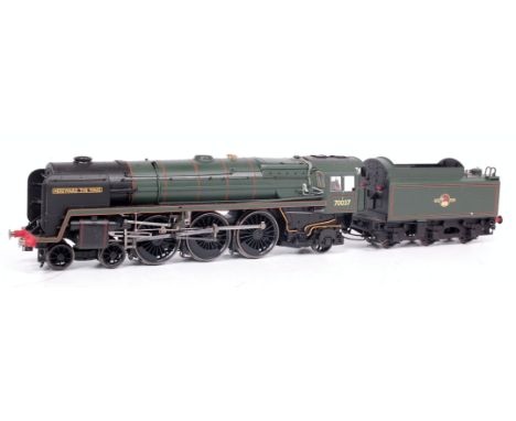 A Hornby BR green Britannia class engine and tender 70037 'Hereward the Wake', DCC fitted (G-BG)