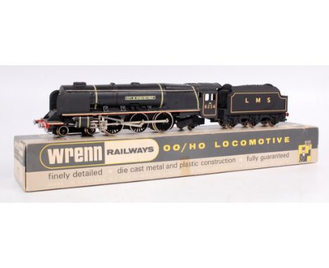 A Wrenn Railways W2227 LMS black 'City of Stoke on Trent' engine and tender with instructions, packer No. 6 on box base (NM-B
