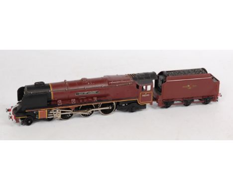 A Hornby Dublo 'City of London' engine and tender, some losses to locomotive lining and paint on raised edges (G)