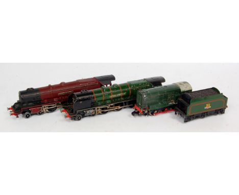 A Hornby Dublo 'Duchess of Montrose' gloss green engine and tender (F-G), 'Duchess of Atholl' locomotive only (P), and a 0-6-