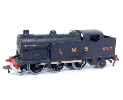 A Hornby Dublo EDL7 tank engine LMS black sans serif letters, plain blue box dated 5/49 with some inner packing (G-BG)