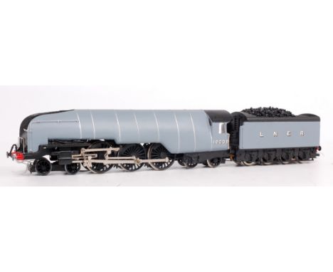 A 4-6-4 engine and tender LNER grey as 'Hush Hush' No. 10000 a plastic card loco body with Hornby tender, unusual (G)