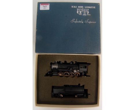 A United Models H0 Union Pacific 2-8-0 engine and tender, Japanese for Allen Industries (G-BG)