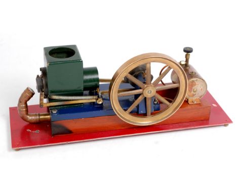 A well engineered Scott Vacuum (Flame Gulper) stationary engine, comprising of single cylinder driving crankshaft to power a 