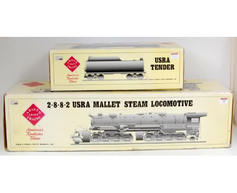 Aristocraft G1 scale black USRA steam locomotive mallet 2-8-8-2 no.373 with bogie 'Pennsylvania' tender, complete with instru