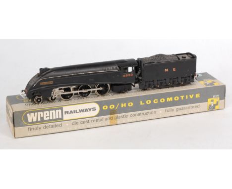 A Wrenn Railways W2213 'Peregrine' engine and tender NE wartime black, with instructions, a few blemishes to tender sides (G-