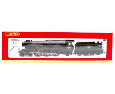 A Hornby R2966 class A3 engine and tender BR lined green GN tender German smoke deflectors No. 60043 'Brown Jack' DCC ready (