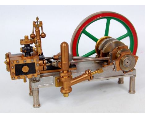 From Reeves Casting's and built to Edgar T Westbury Designs, stationary single cylinder horizontal mill engine titled "Unicor