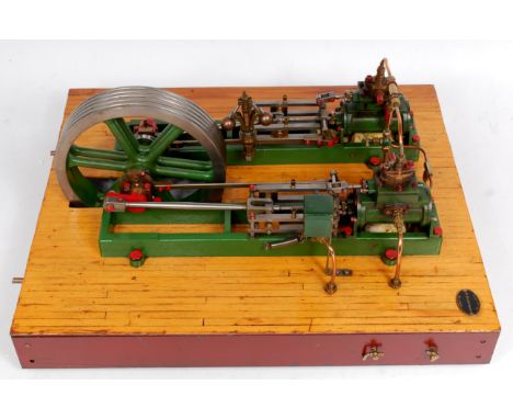 Stuart Turner Twin Victoria Engine with additional features, comprising of twin horizontal cylinder with central steam take o