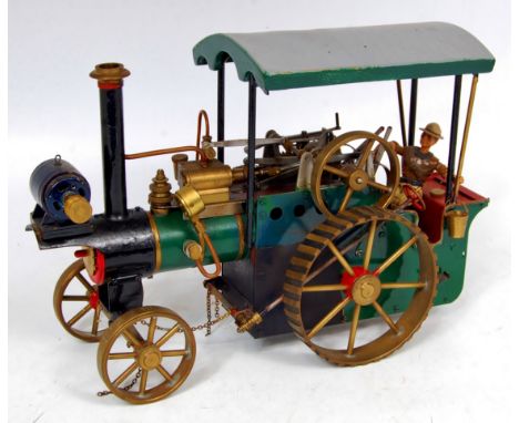 3/4 inch scale DRM Mercer, Birmingham spirit fired traction engine, factory built and later adapted, finished in green with b