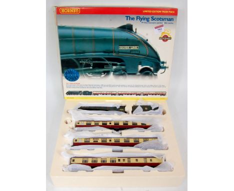 A Hornby limited edition R2089 'The Flying Scotsman' train pack containing BR green 'Silver Link' engine and tender and 3 Mk 