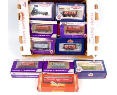 16 wagons by Dapol, Hornby and Bachmann, some of East Anglian interest, Ketteringham Coal, Mellonie Ipswich, North Norfolk Ra