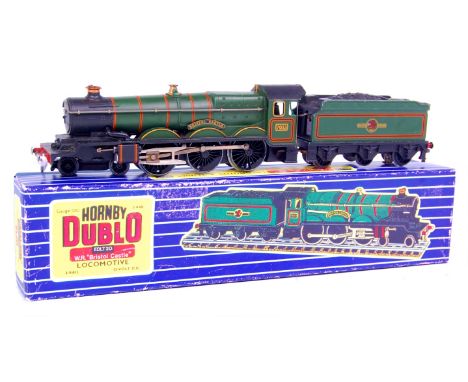 A Hornby Dublo EDLT20 3 rail 'Bristol Castle' engine and tender, some paint loss to raised edges on tender, reproduction box 
