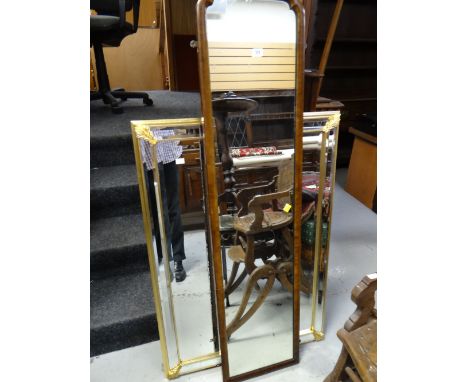 A vintage wall mirror & a modern fancy mirror