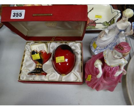 A Coalport figurine, a Royal Worcester figurine etc