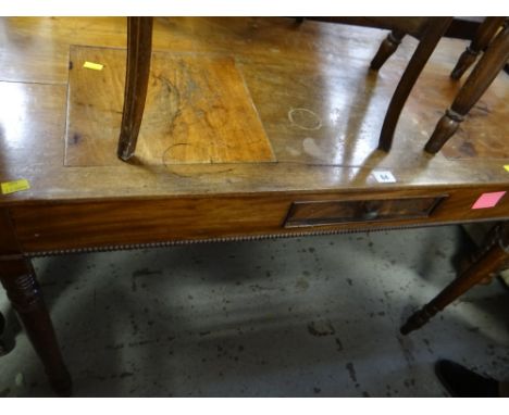 An antique side table with single centre drawer (distressed)