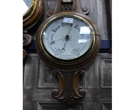 OAK BANJO BAROMETER