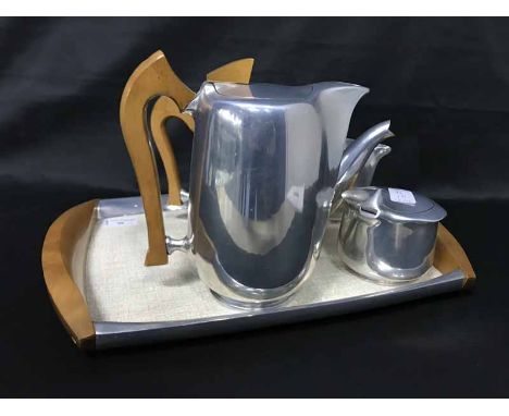 PIQUOT TEA AND COFFEE SERVICE WITH TRAY