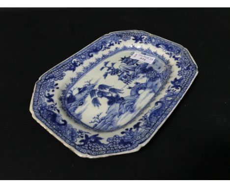 GROUP OF CHINESE BLUE AND WHITE CERAMIC PLATESwith some brass ware and a copper horn