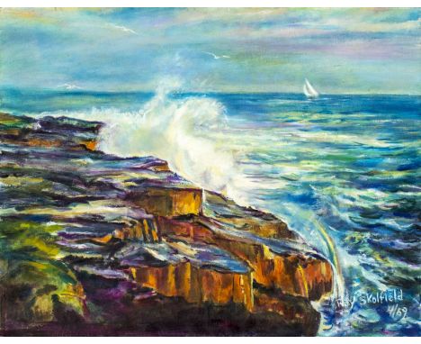 ARTIST: Raymond White Skolfield (Maine, New York, 1909 - 1996)NAME: Schoodic Point (titled on verso)YEAR: 1969MEDIUM: oil on 