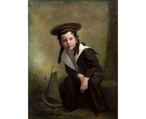 ARTIST: Albert J Purdy (New York, 1835 - 1909)NAME: The Little SailorYEAR: 1899MEDIUM: oil on canvas boardCONDITION: Few mino