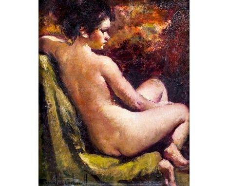 ARTIST: Rosendo Gonzalez Carbonell (Spanish, 1910 - 1984)NAME: NudeYEAR: 1970MEDIUM: oil on canvasCONDITION: Very good. Some 