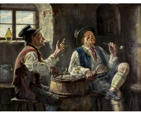 ARTIST: Hugo Wilhelm Kauffmann (Germany, 1844 - 1915)NAME: Genre SceneYEAR: 1889MEDIUM: oil on boardCONDITION: Normal wear al