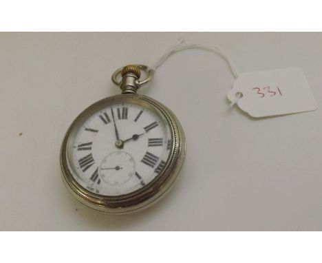 A large metal cased Buren pocket watch    