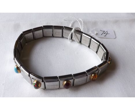 Nomination' designer stone set ss designer bangle   