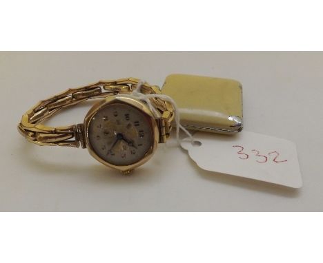 Art Deco metal travelling watch also a gilt example   