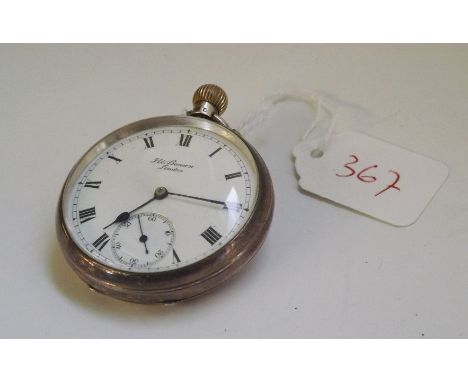 Silver gents pocket watch by Benson     