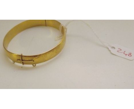 RG engraved hinged bangle      