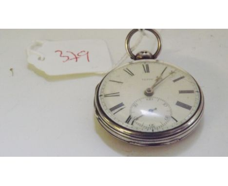 A small silver cased pocket watch     