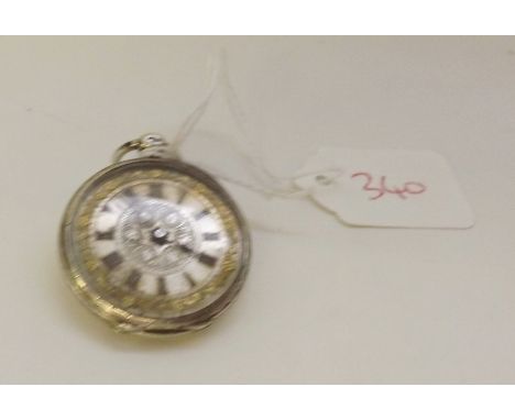 Ladies silver fob watch      