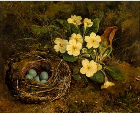 R. B  Gray "A Study from Nature" signed and dated '55, inscribed on artist's label to reverse oil on board 21.5 x 27cm.