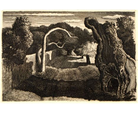 Graham Sutherland (1903-1980) "Pastoral", 1930 H/C, inscribed and signed with initials in pencil (in the margin) etching 20 x