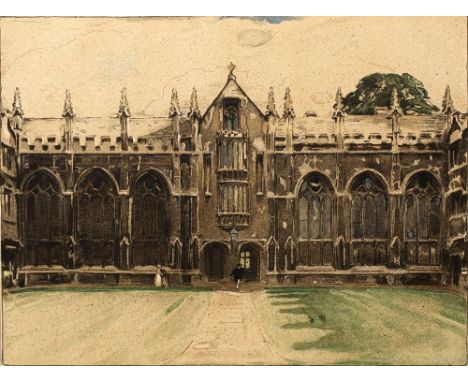 Sir William Nicholson University College signed in pen to the margin and with Stafford Gallery blind stamp lithograph in colo