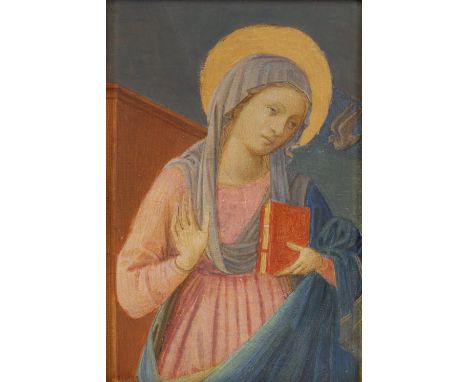 Margaret Gere (1878-1965) Copy of L.H panel of ''The Annunciation'' by Filippo Lippi (1406-1469), circa 1906 inscribed to lab