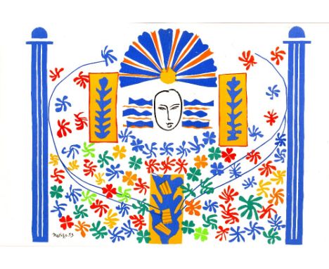 Henri Matisse (1869-1954) Apollon, 1952 lithograph 34 x 52cm. Provenance: Stephanie Burns Fine Art, Australia