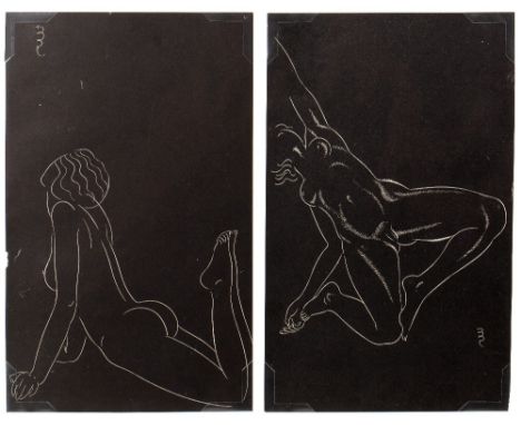 Eric Gill (1882-1940) A pair of female nudes from Eric Gill, Twenty-Five Nudes, London: J. M. Dent &amp; Sons, for Hague &amp