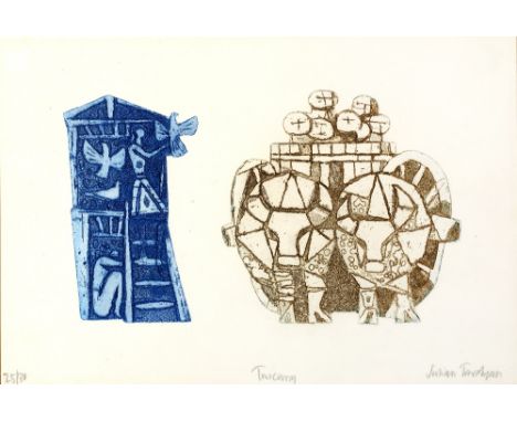 Julian Trevelyan (1910-1988)  ''Tuscany'', 1964 25/30, signed, numbered and titled in pencil (in the margin)  etching and aqu