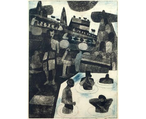 Julian Trevelyan (1910-1988) ''Holy Ganges'' (from the India Suite), 1968 artist's proof, signed and titled in pencil (in the