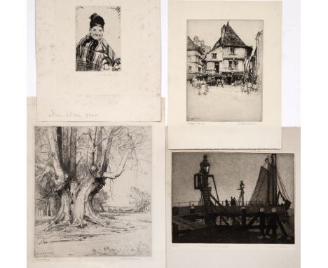 Eric Hesketh Hubbard (1892-1957) "The Lights of Volendam" signed, titled and numbered "2/75" in pencil (in the margin) etchin