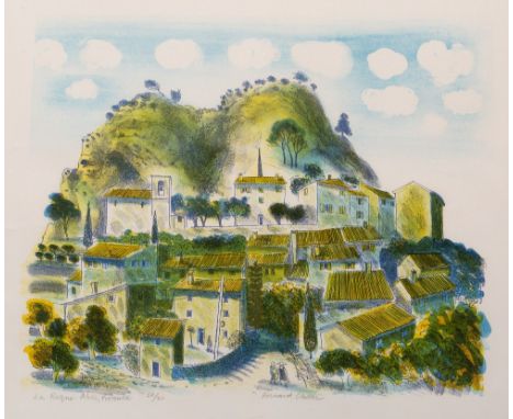 Bernard Cheese (1925-2013) ''La Rogue Alvic, Provence'' 20/30, signed, numbered  and titled in pencil (in the margin) lithogr
